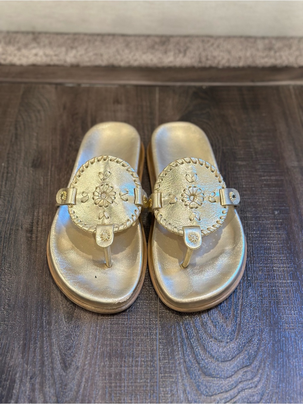Jack Rodgers Gold Collins Sandal